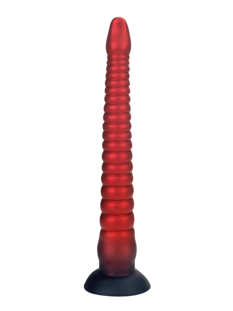 Dennis Long Ribbed Tentacle Dildo, 20" Insertable and Fully Flexible, 3 Sizes