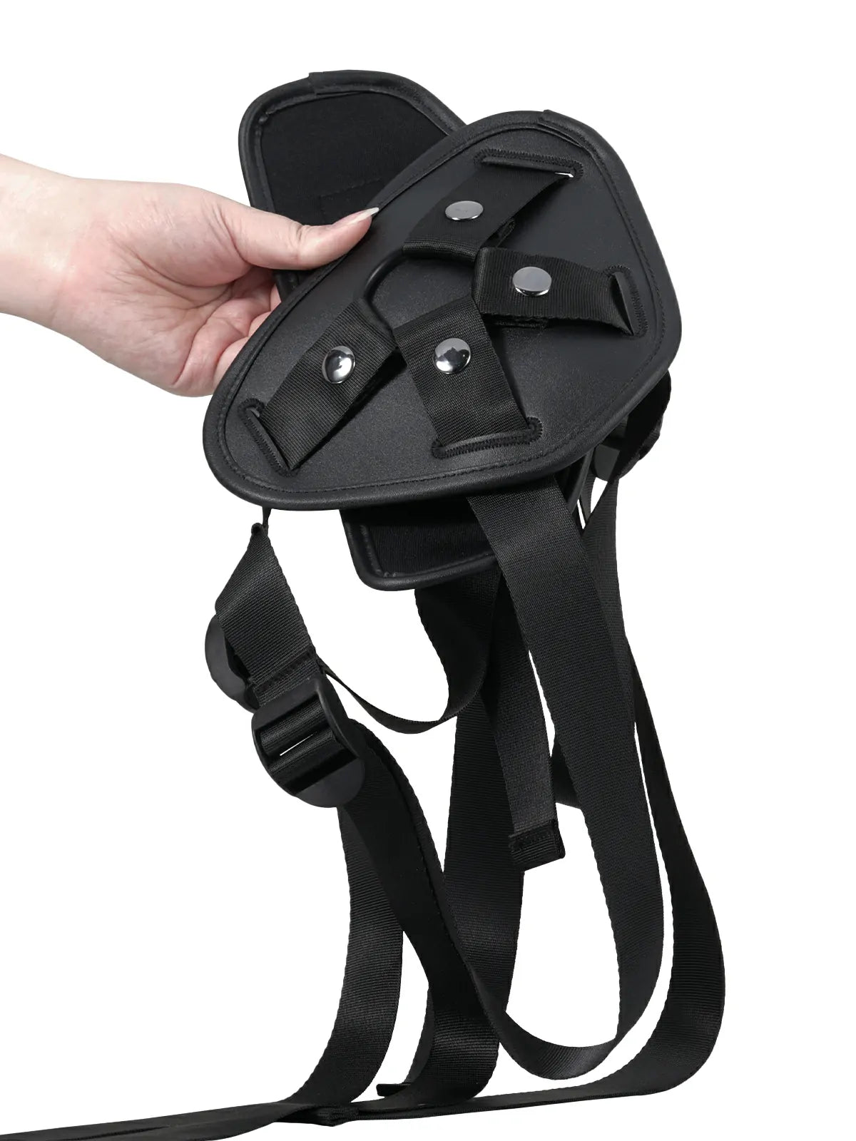 Adjustable Strap-On Dildo Harness, PU Leather with Soft TPE Lining