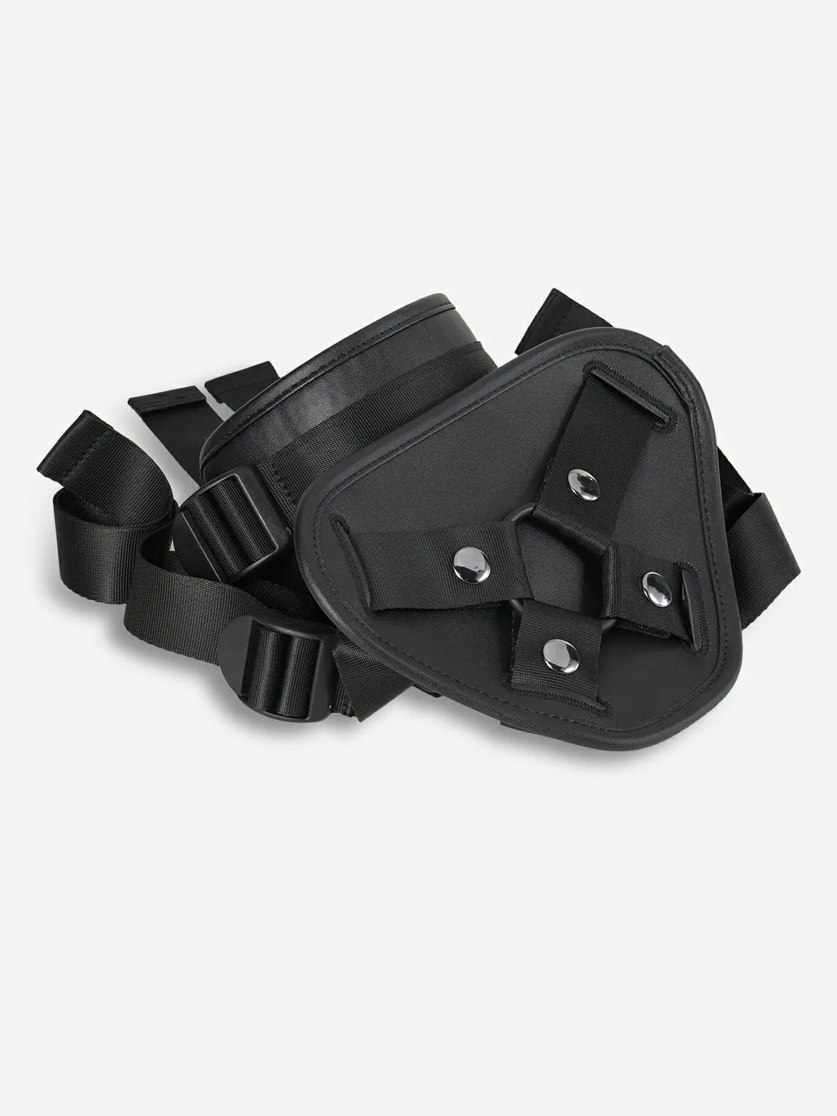 Adjustable Strap-On Dildo Harness, PU Leather with Soft TPE Lining