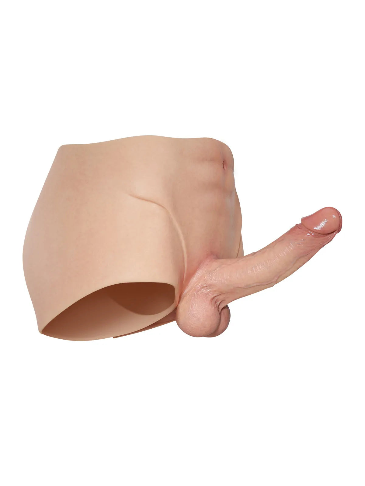 Beck 7.2" x 1.7" Full-Wrap Solid Silicone Strap-On Underwear, Realistic Dildo