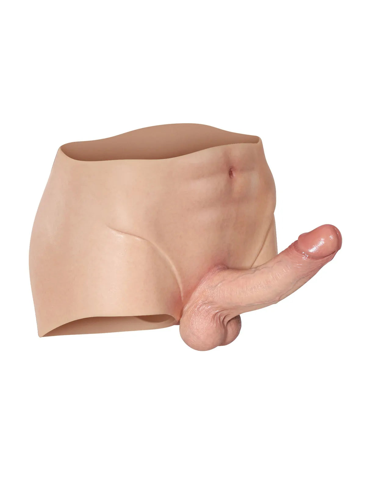Beck 7.2" x 1.7" Full-Wrap Solid Silicone Strap-On Underwear, Realistic Dildo