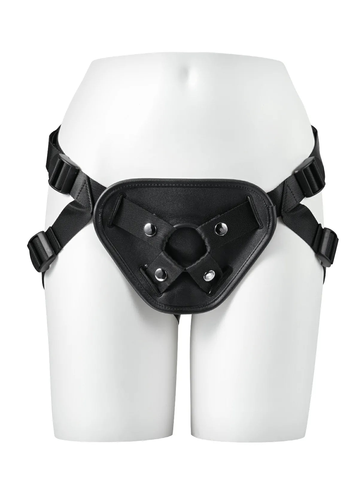 Adjustable Strap-On Dildo Harness, PU Leather with Soft TPE Lining