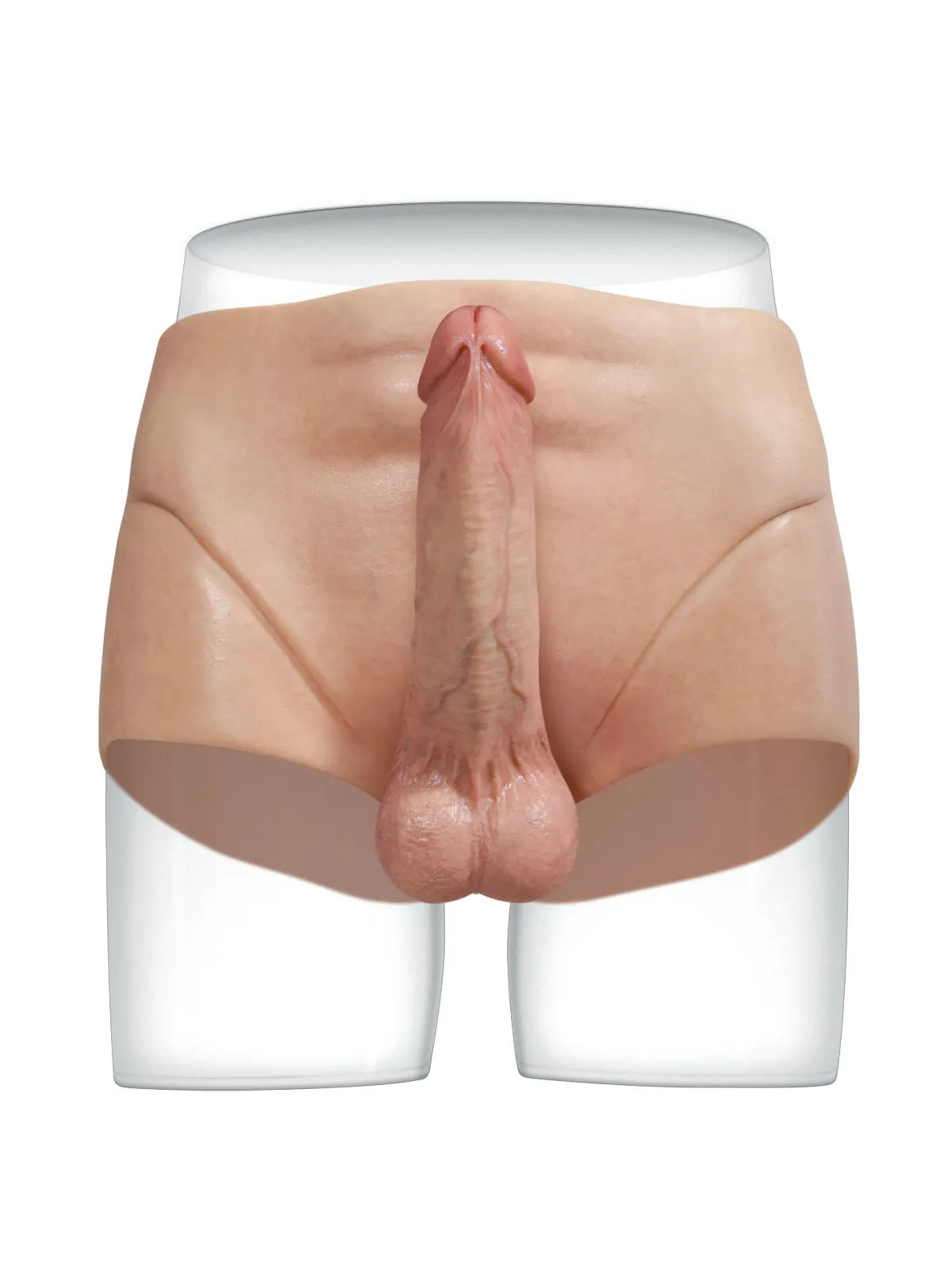 Beck 7.2" x 1.7" Full-Wrap Solid Silicone Strap-On Underwear, Realistic Dildo