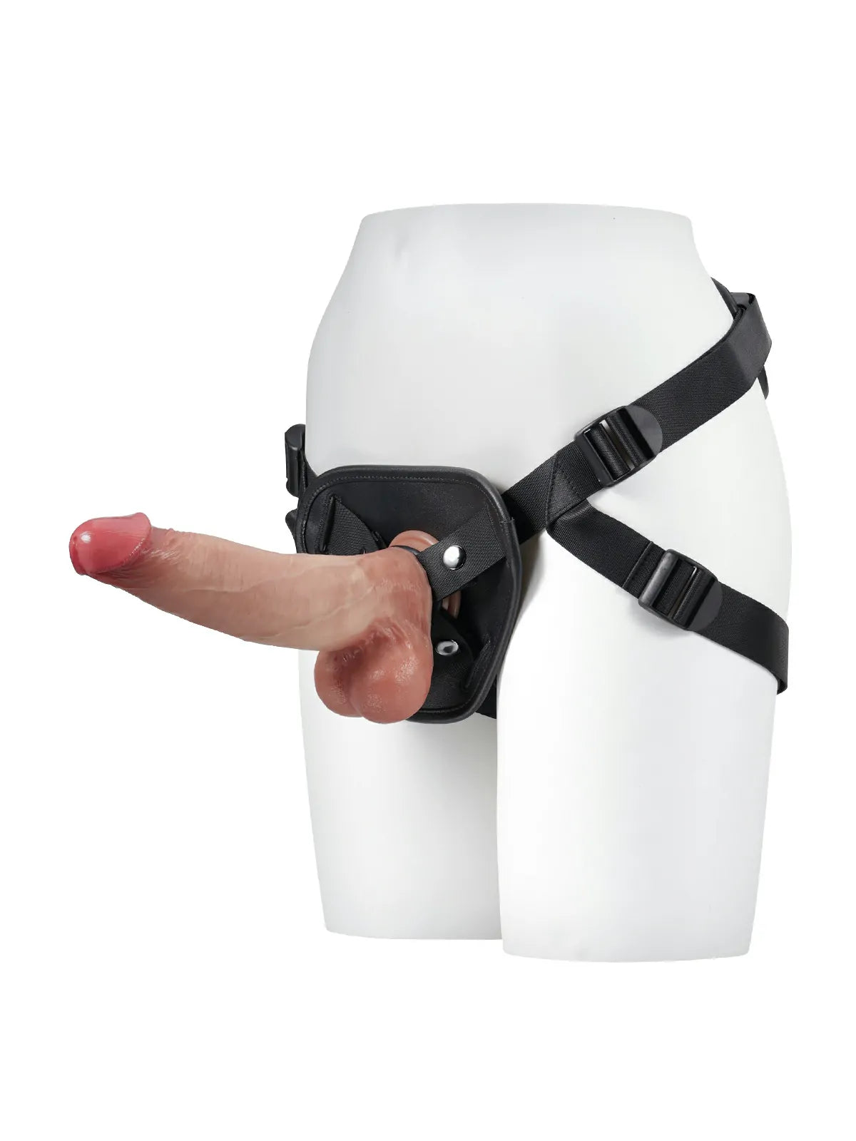 Adjustable Strap-On Dildo Harness, PU Leather with Soft TPE Lining
