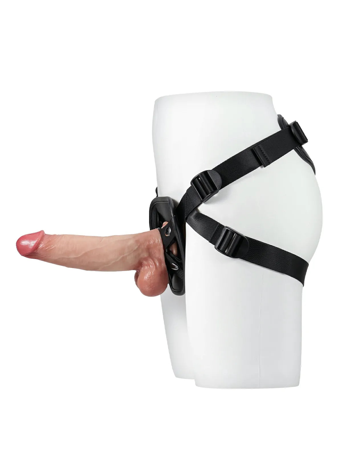 Adjustable Strap-On Dildo Harness, PU Leather with Soft TPE Lining
