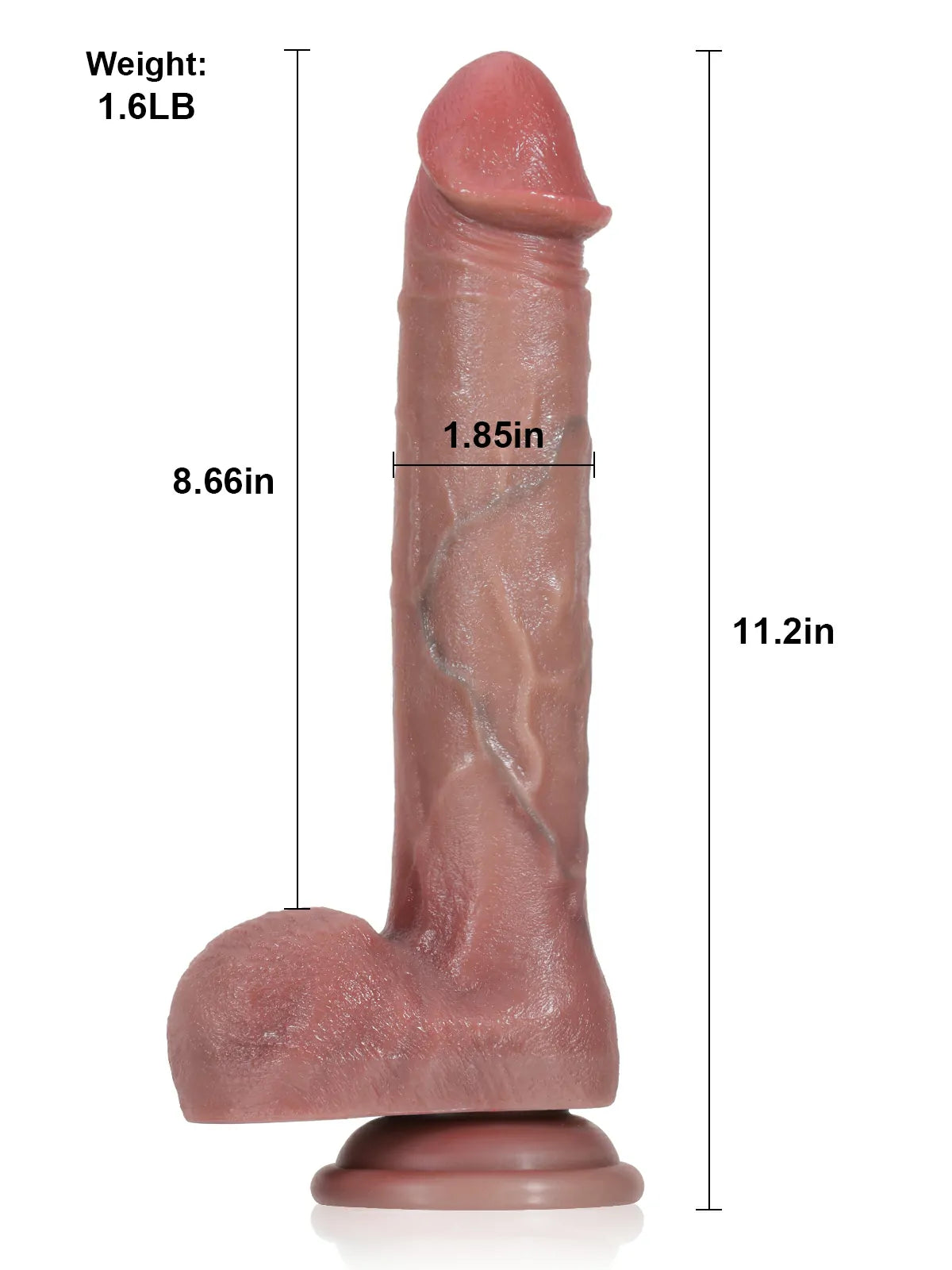Adrianus 11" x 1.9" 7 Modes Thrusting & 3 Modes Vibrating Realistic Dildo