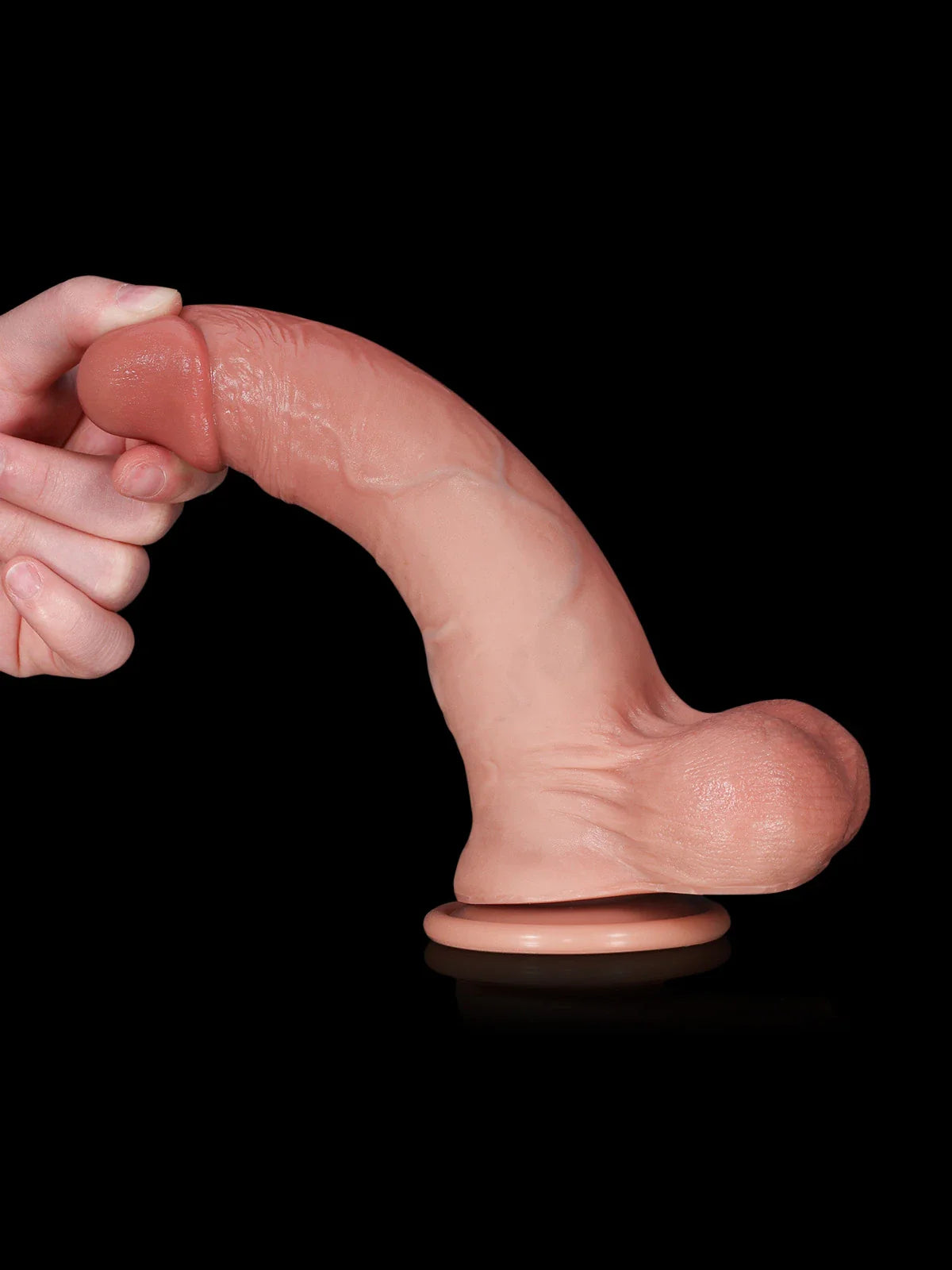 Billy 8.7" x 1.7" Uncut Bendable Realistic Dildo with Sliding Skin