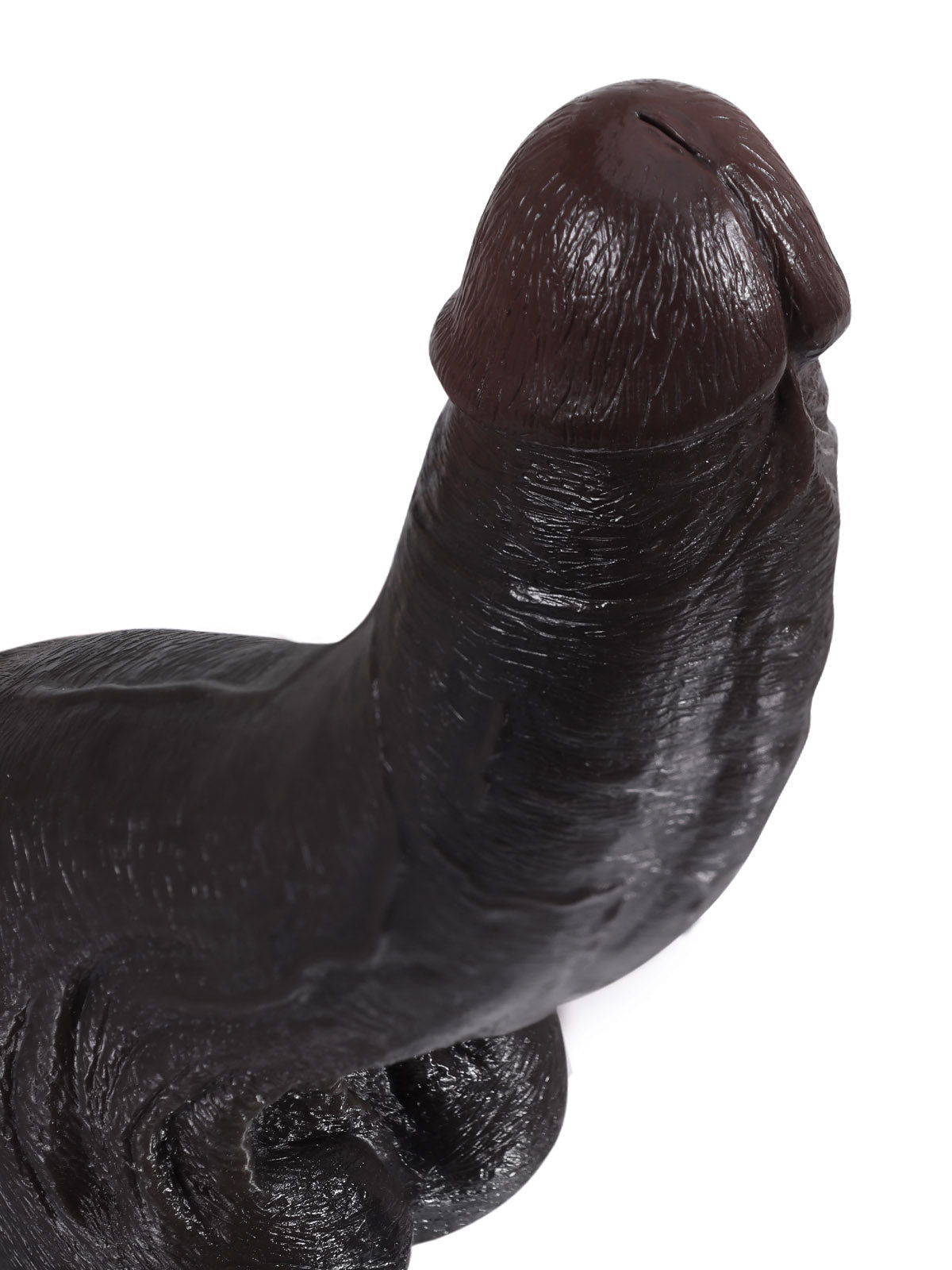 Cameron Black 9.4" x 2" Curved Black Realistic Dildo, G-Spot and Veins
