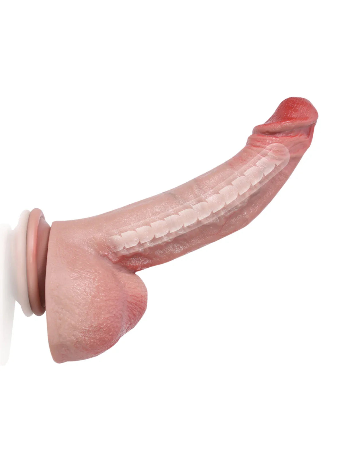 Charlie 9.5" x 2" Veiny Bendable Realistic Dildo with Uncut Foreskin
