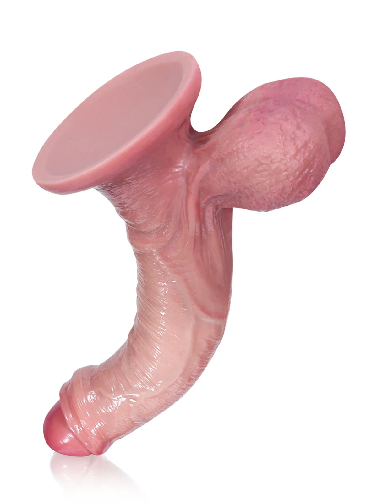 Kris 8.3" x 1.8" Uncut Bendable Realistic Dildo with Foreskin and Swinging Balls