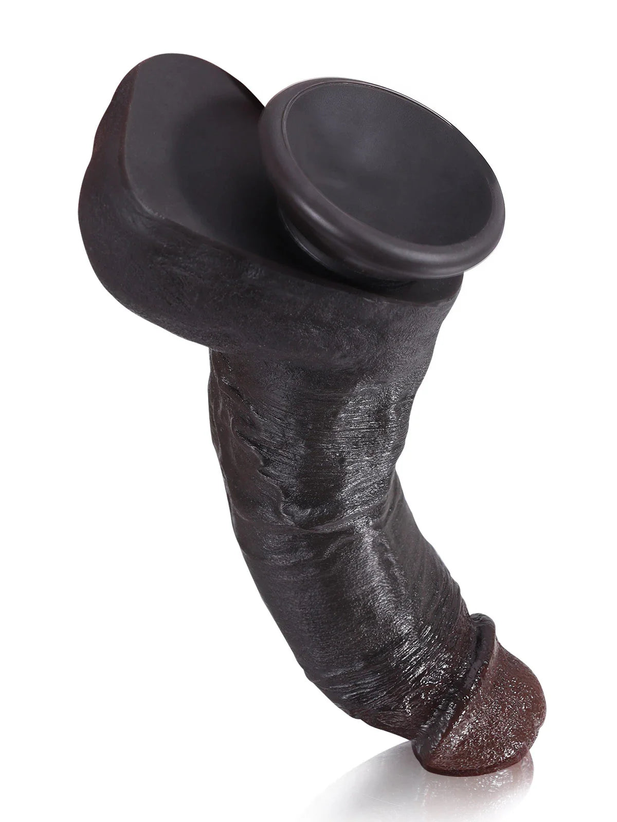 Dave 7.5" x 1.8" Realistic Black Dildo, Soft Dual-Density Silicone with Suction Base