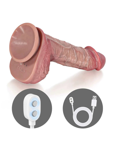 Victor 8.8" x 1.8" 9-Mode Synchronized Thrusting Dildo with Heat and IPX6