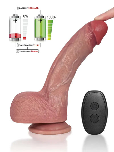 Victor 8.8" x 1.8" 9-Mode Synchronized Thrusting Dildo with Heat and IPX6