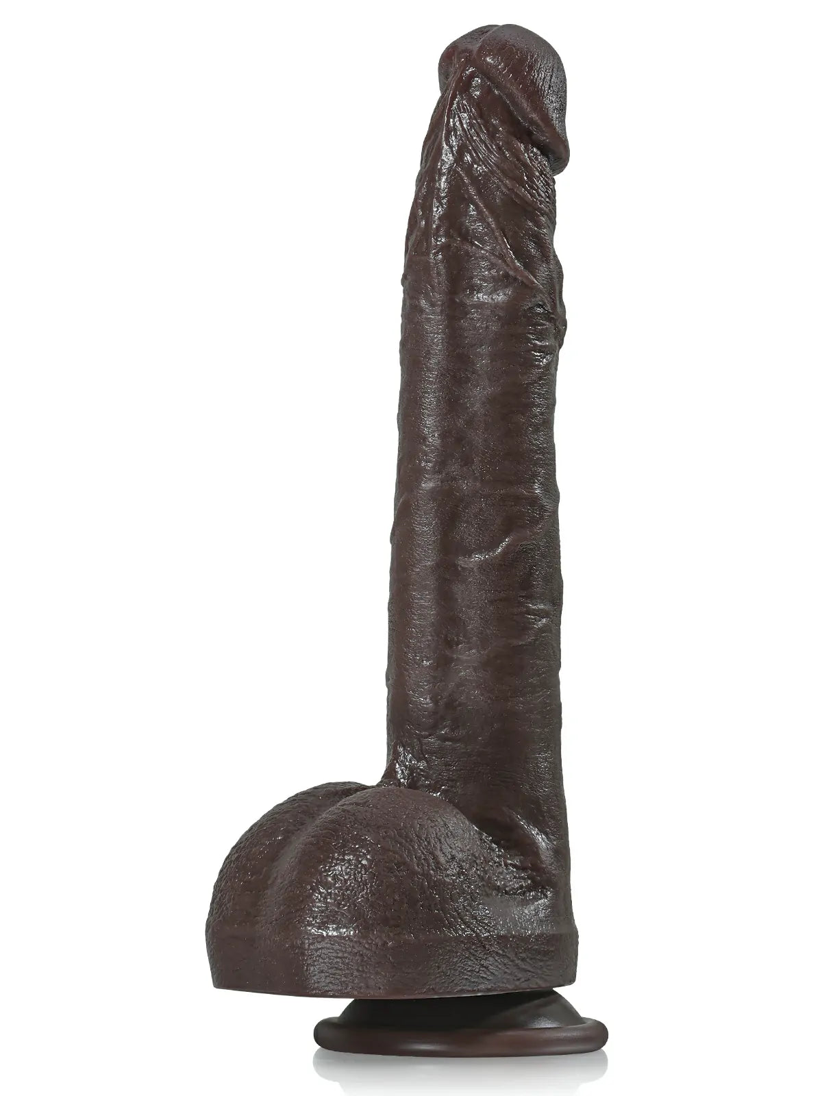 Doctor 10" x 1.6" Long Slim Black Realistic Dildo, Dual-Density