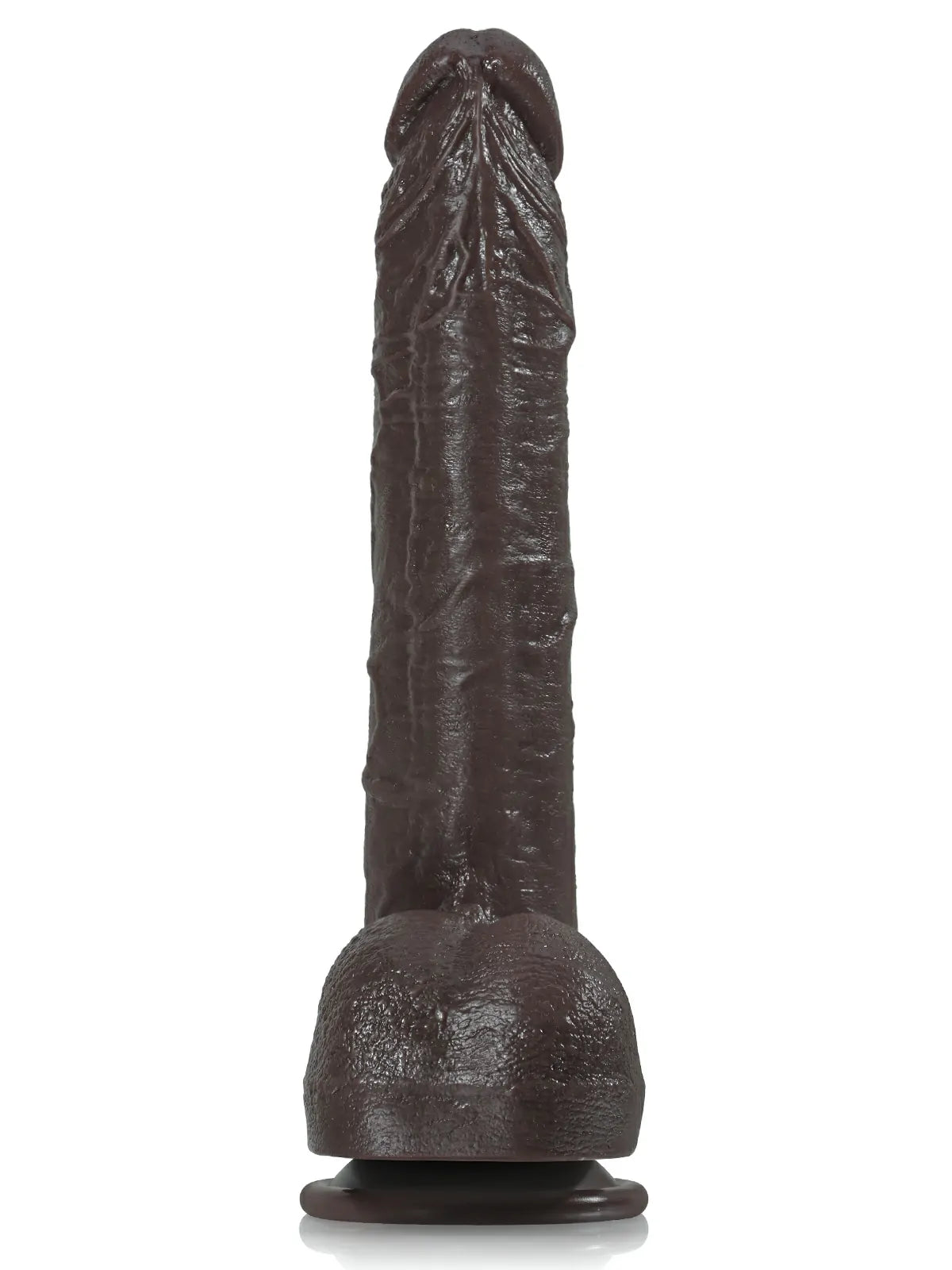 Doctor 10" x 1.6" Long Slim Black Realistic Dildo, Dual-Density
