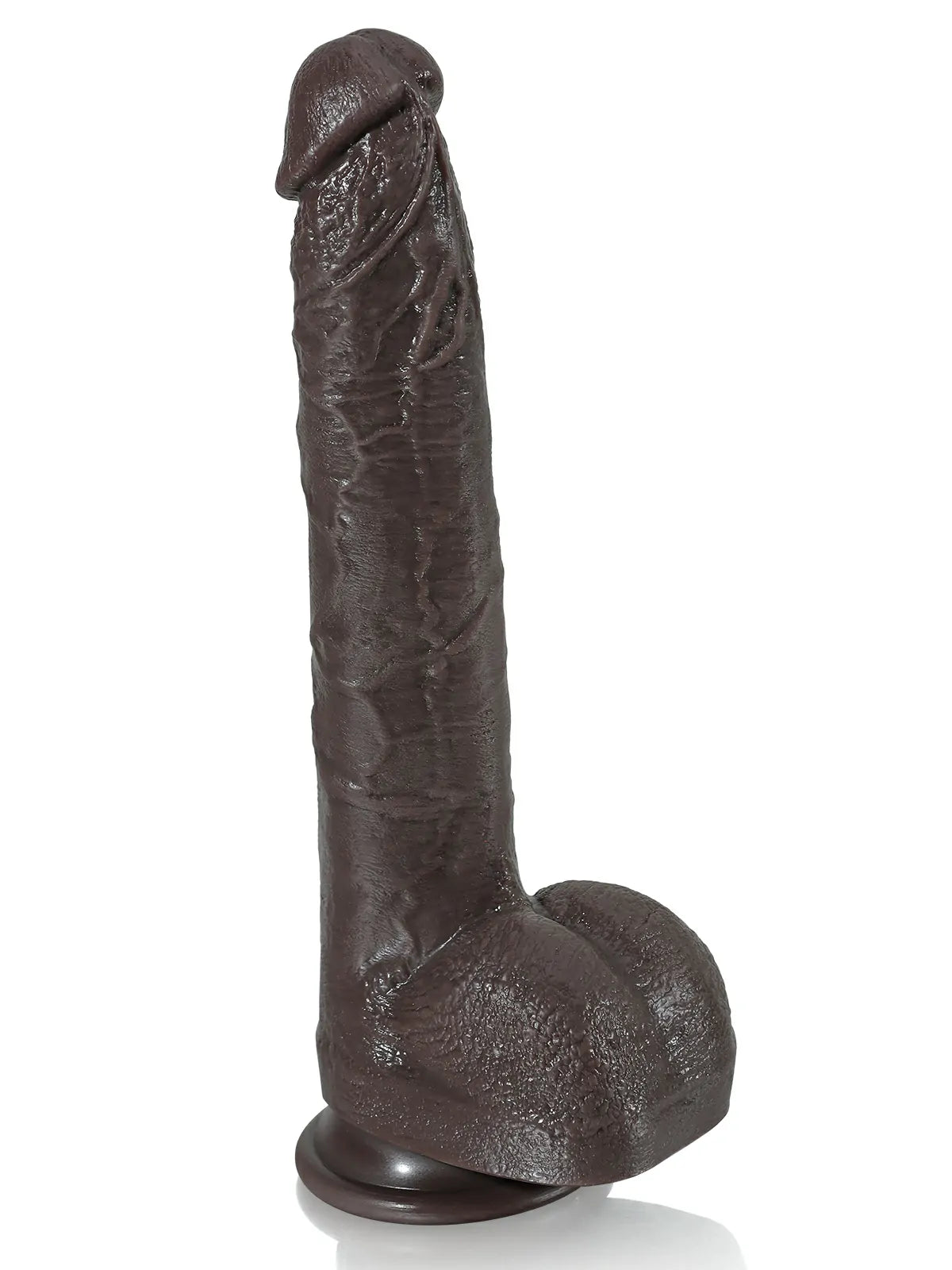 Doctor 10" x 1.6" Long Slim Black Realistic Dildo, Dual-Density