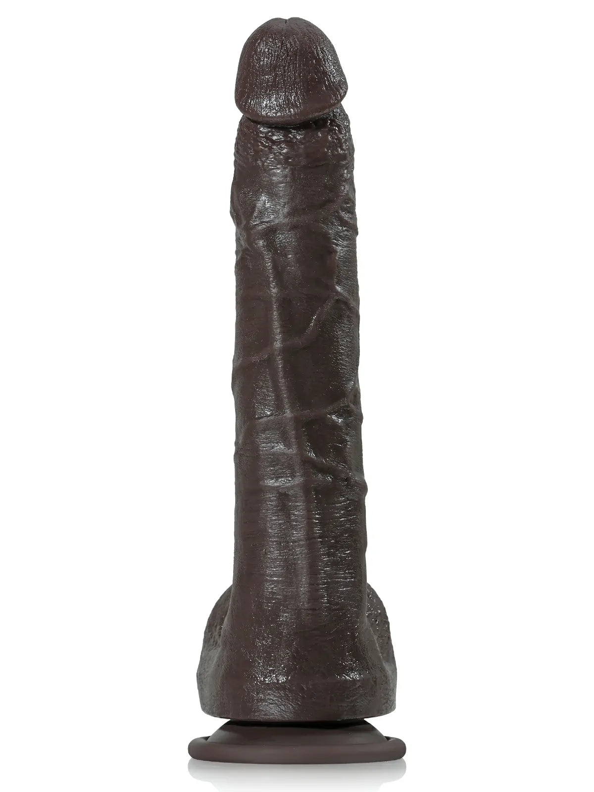 Doctor 10" x 1.6" Long Slim Black Realistic Dildo, Dual-Density