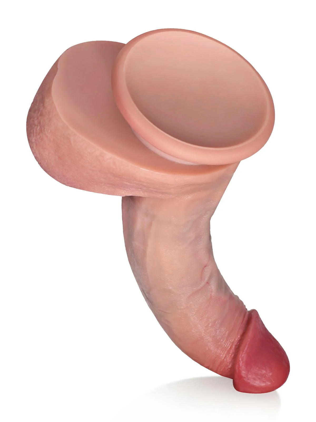 Ellio 7.7" x 1.6" Curved Slim Beginner Realistic Dildo with Balls