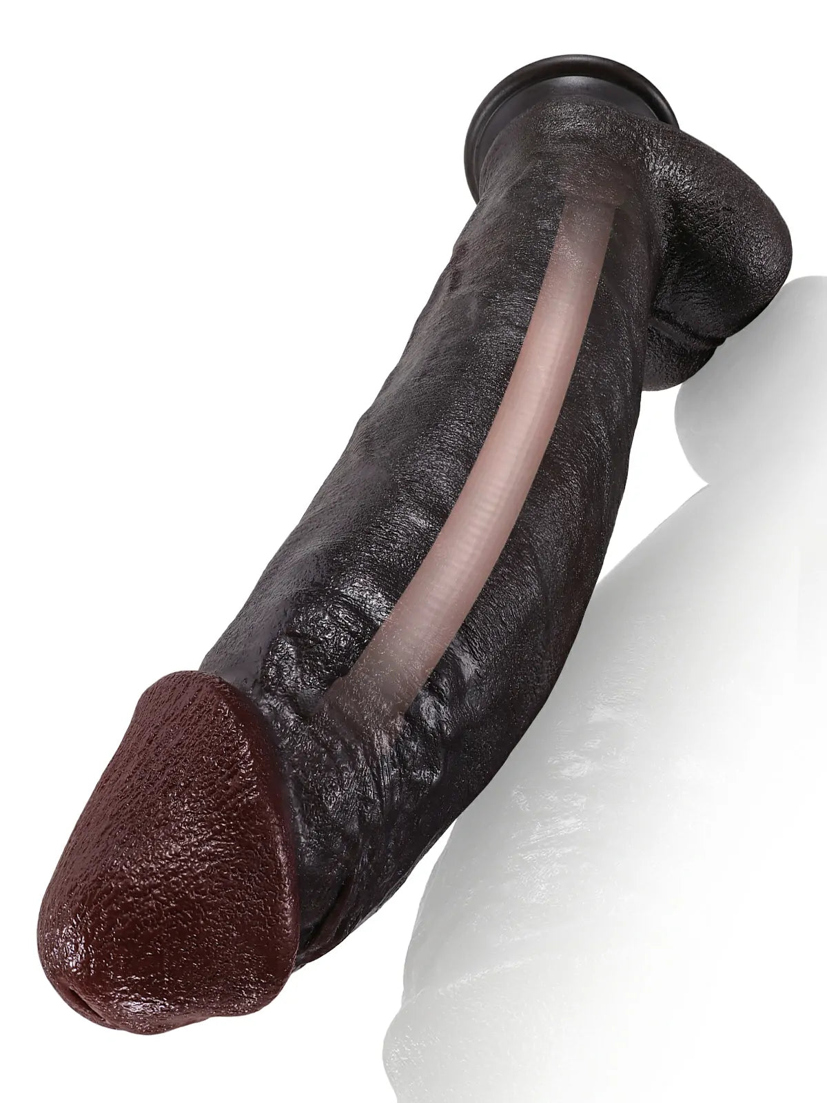 Farid 12" x 2.3" Big Curved Thick Realistic Dildo, Slim Tip and Broad Base
