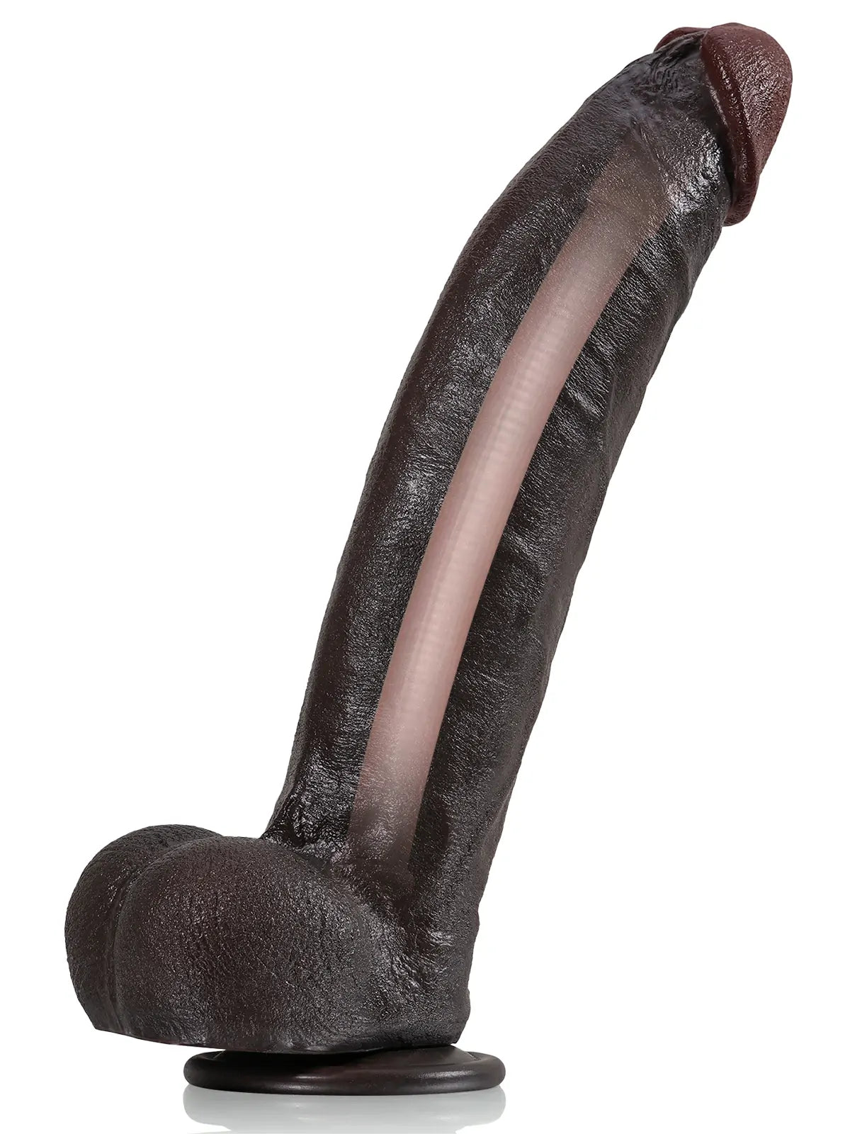 Farid 12" x 2.3" Big Curved Thick Realistic Dildo, Slim Tip and Broad Base