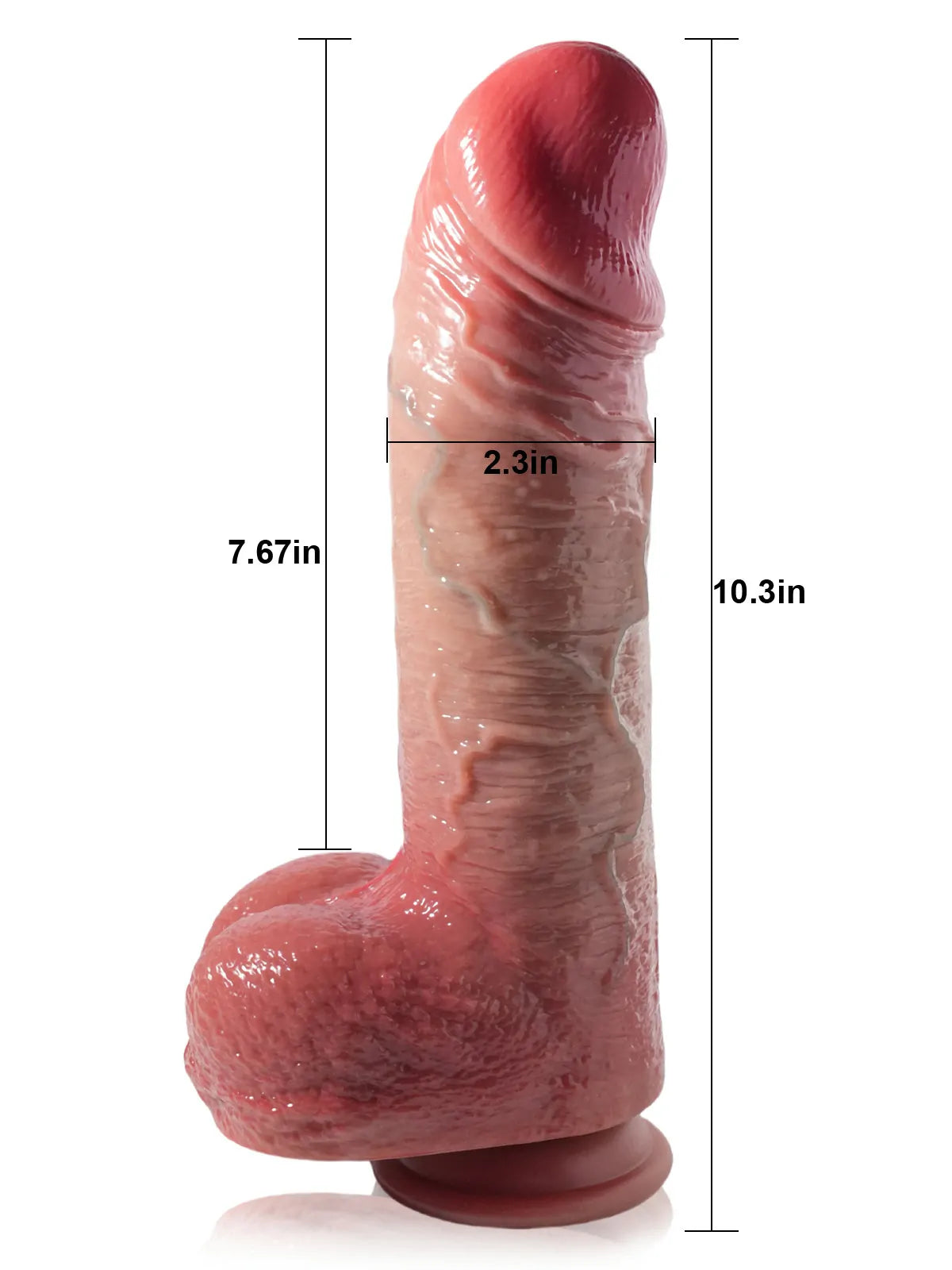 Patrick 10.3" x 2.3" Anatomically Detailed Thrusting Vibrating Dildo