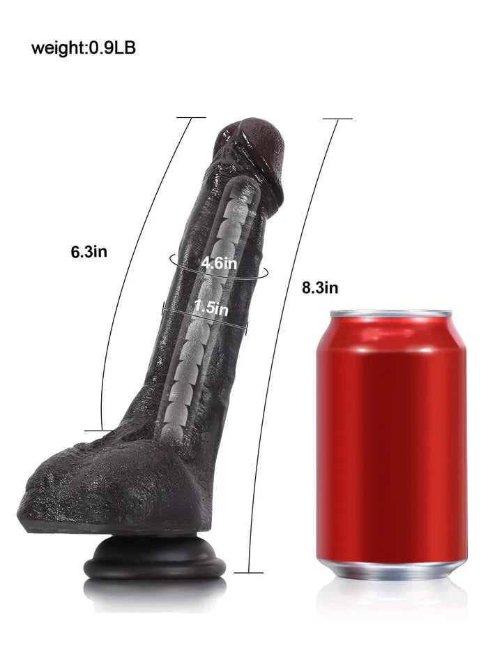 Jodie 8.3" x 1.5" Dual-Density Bendable Realistic Dildo with Flesh Skin