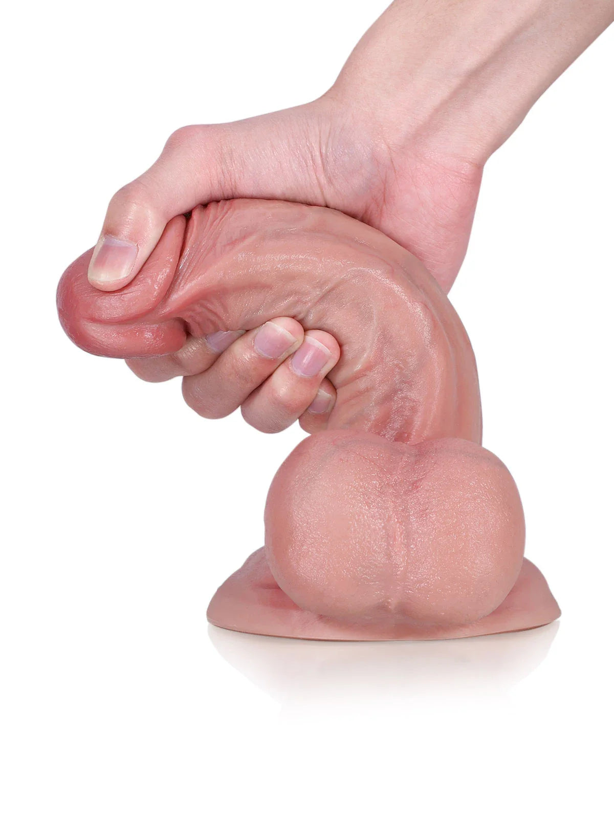 John 8.3" x 2" Thick Ultra-Realistic Silicone Dildo with Balls