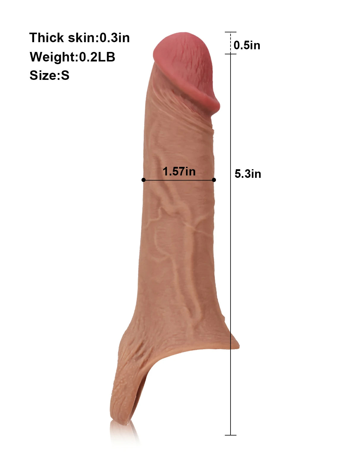 Joyce 6.69" Realistic Penis Sleeve, Lasting Longer, Girth and Length