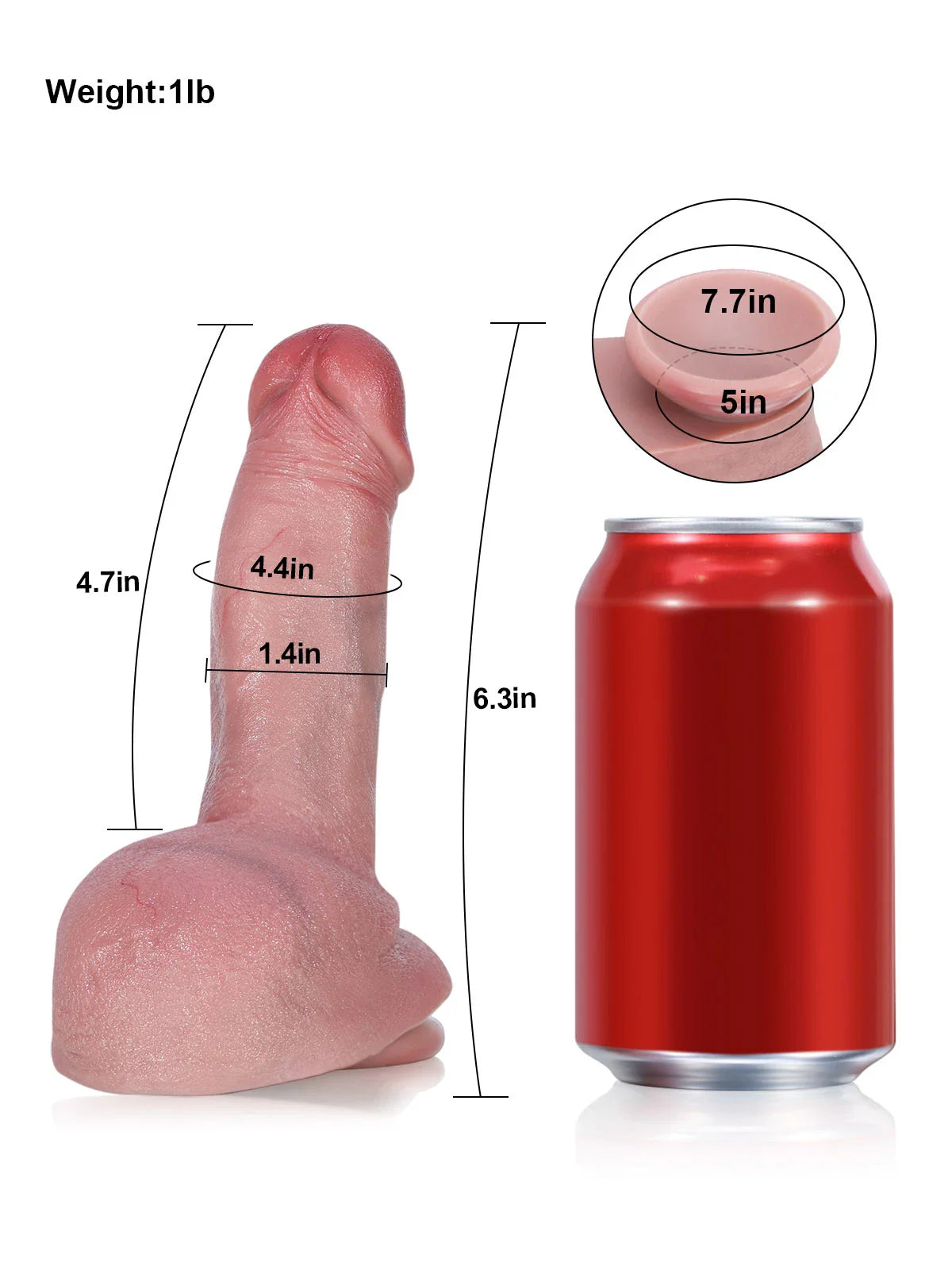 Julian 6.3" x 1.4" Compact Beginner Realistic Dildo with Balls and Suction Cup