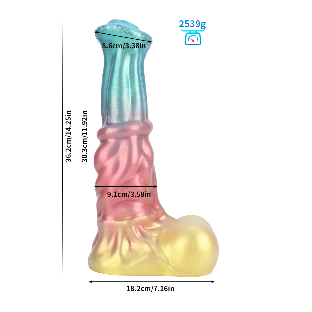 Apollo Flared Horse Cock Dildo, Twisted Shaft and Suction Base, 3 Sizes