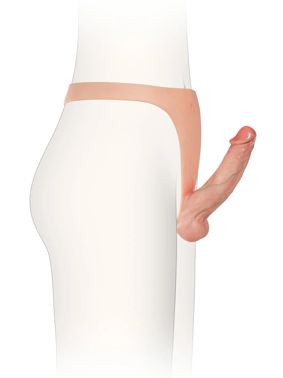 Hiro 6.3" Lightweight Wearable Strap-On Dildo, Slim Strap and Firm Core