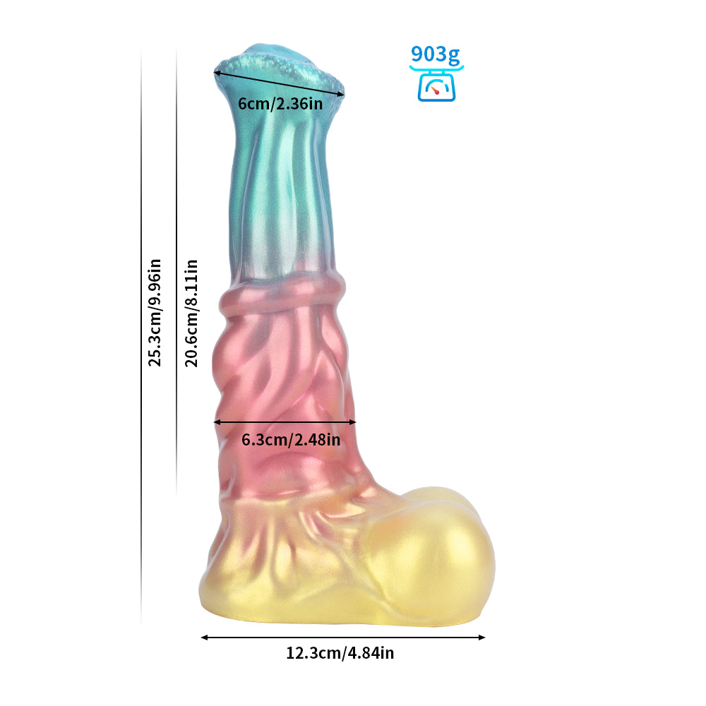 Apollo Flared Horse Cock Dildo, Twisted Shaft and Suction Base, 3 Sizes