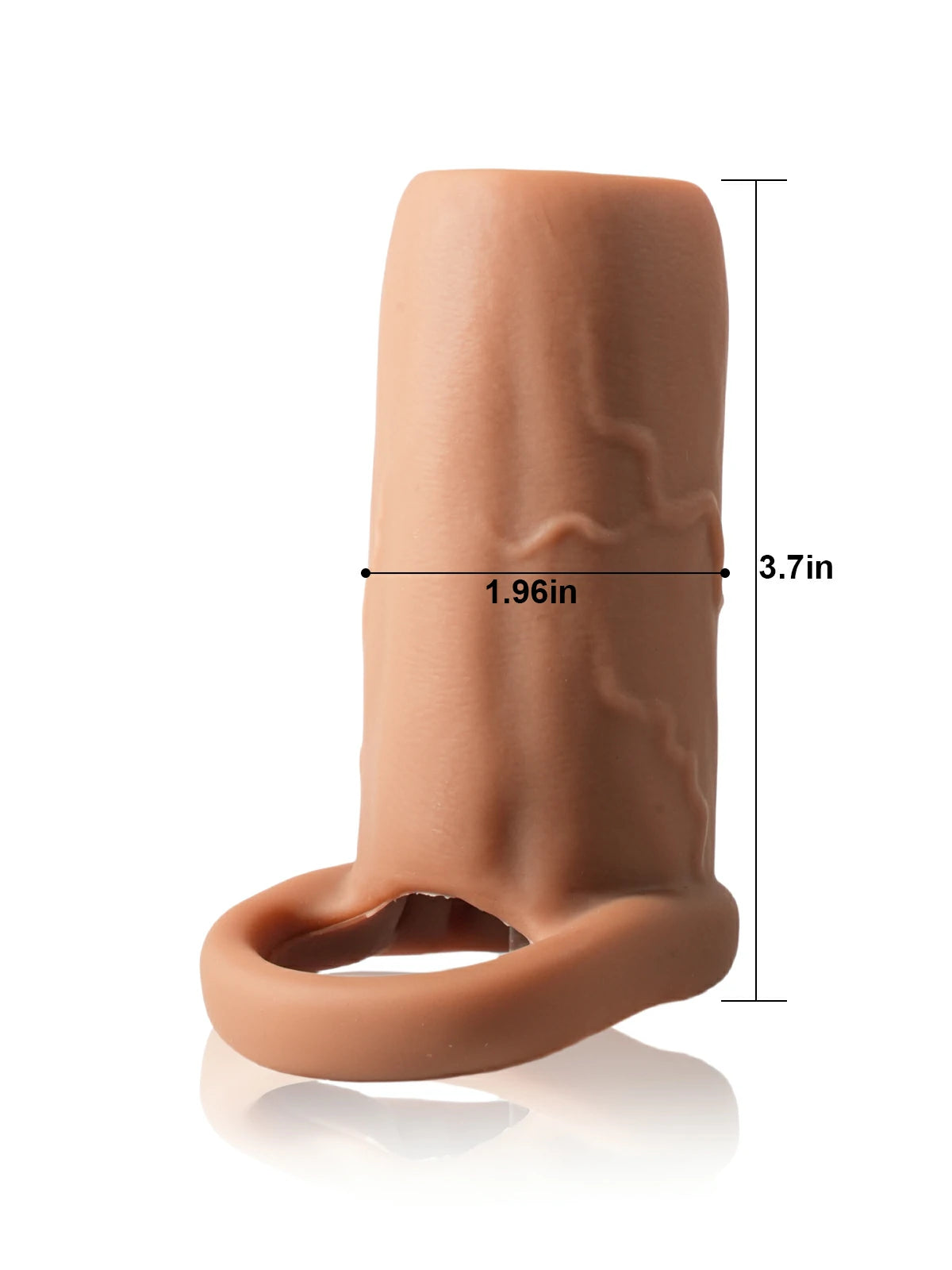 Maui 3.7" Girth Penis Sleeve, Open Top with a Firming Base Ring