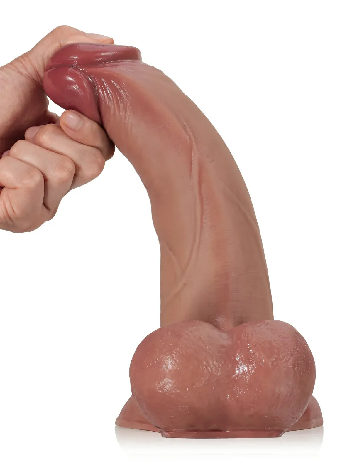 Patriot 9.4" x 2.1" Sliding Skin Realistic Dildo with Vac-U-Lock Base and Pink Glans