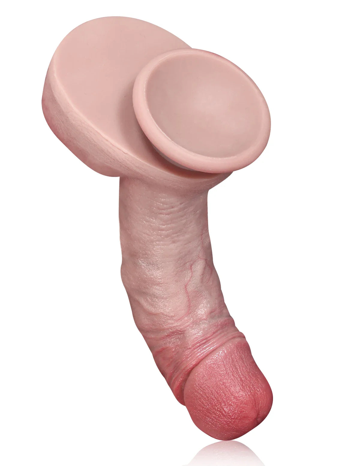 Reece 7.6" x 2" Curved Realistic Dildo with Lifted Glans and Texture
