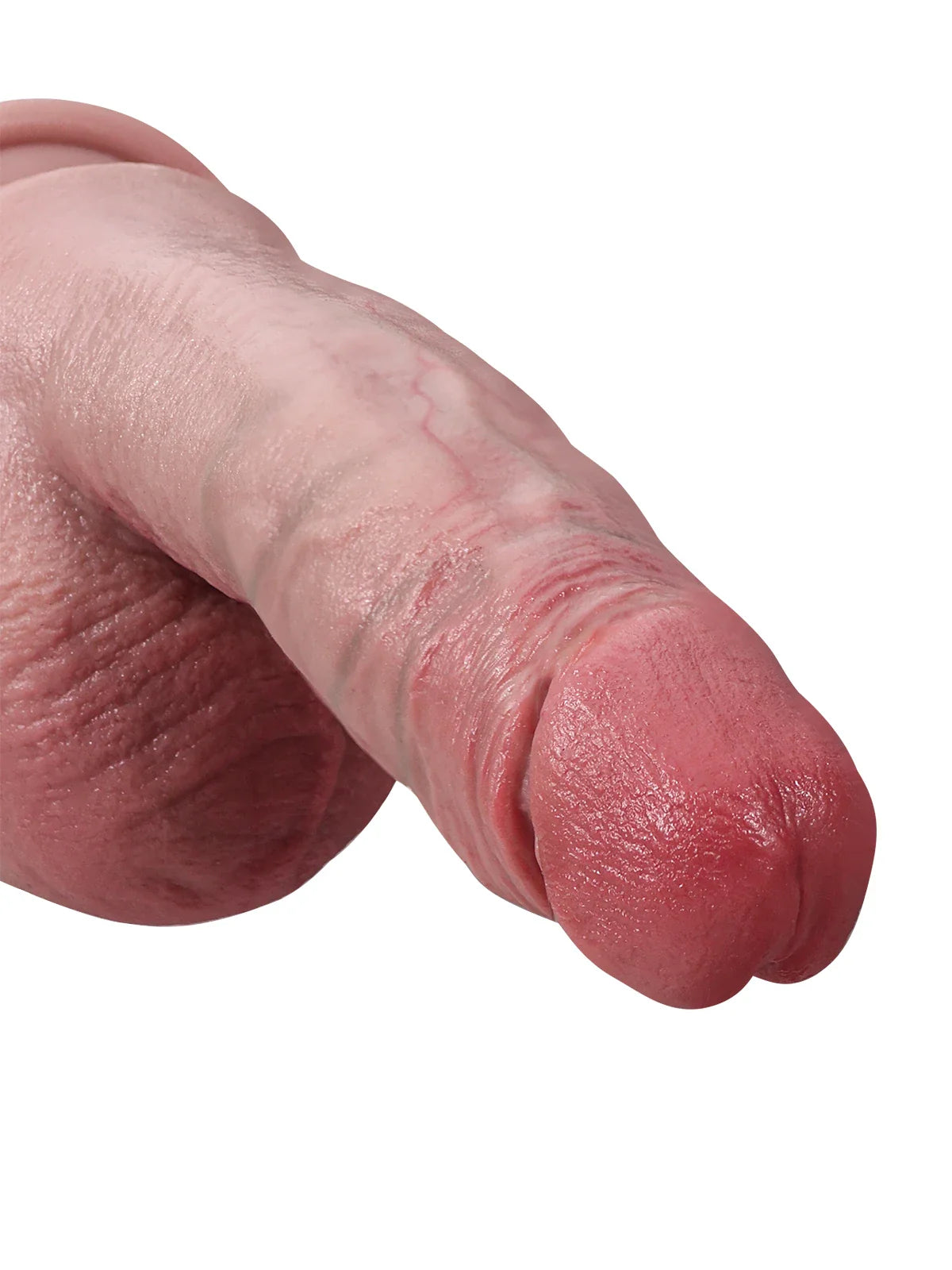 Reece 7.6" x 2" Curved Realistic Dildo with Lifted Glans and Texture