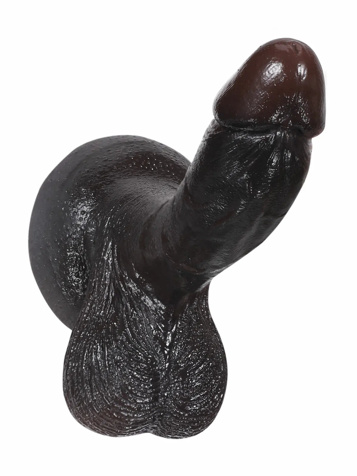 Smith Black 6" x 1.3" Small Beginner Black Realistic Dildo, Dual-Density