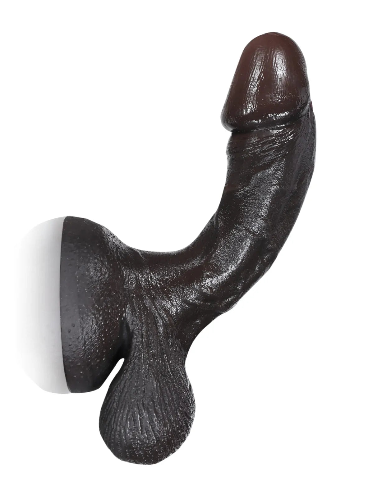 Smith Black 6" x 1.3" Small Beginner Black Realistic Dildo, Dual-Density