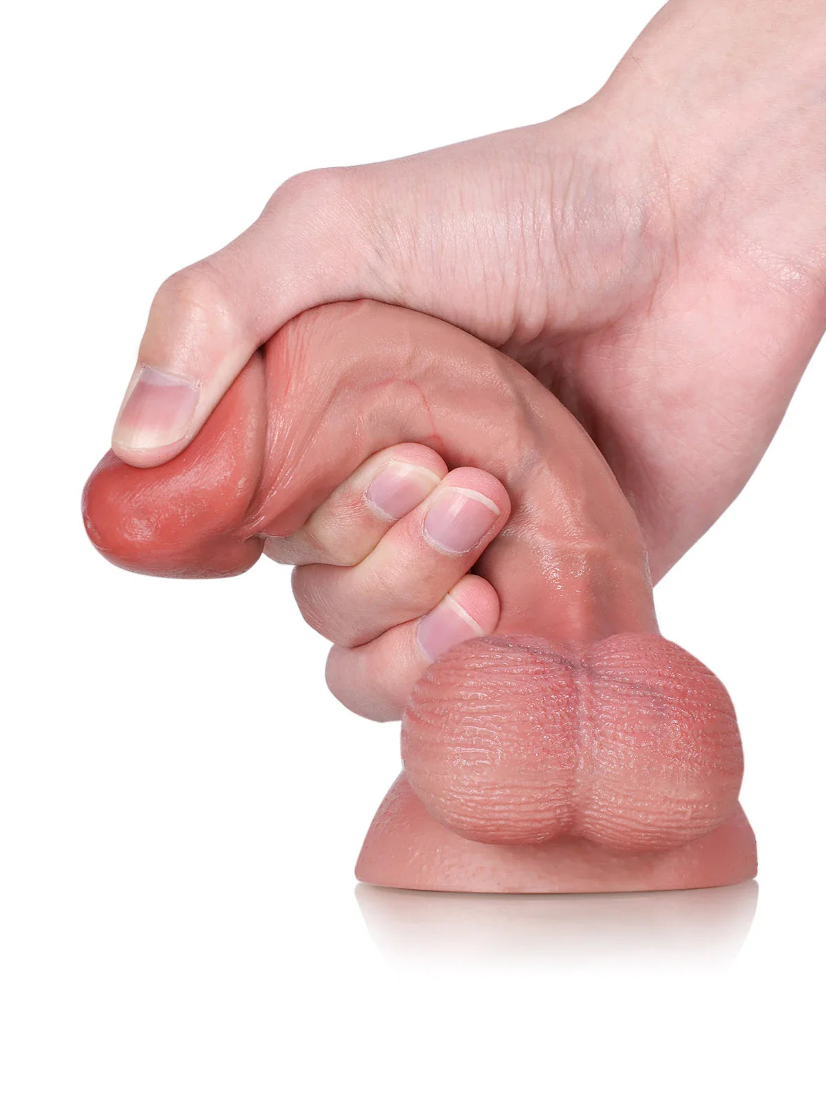 Smith 6" x 1.3" Small Realistic Beginner Dildo with Soft Swinging Balls
