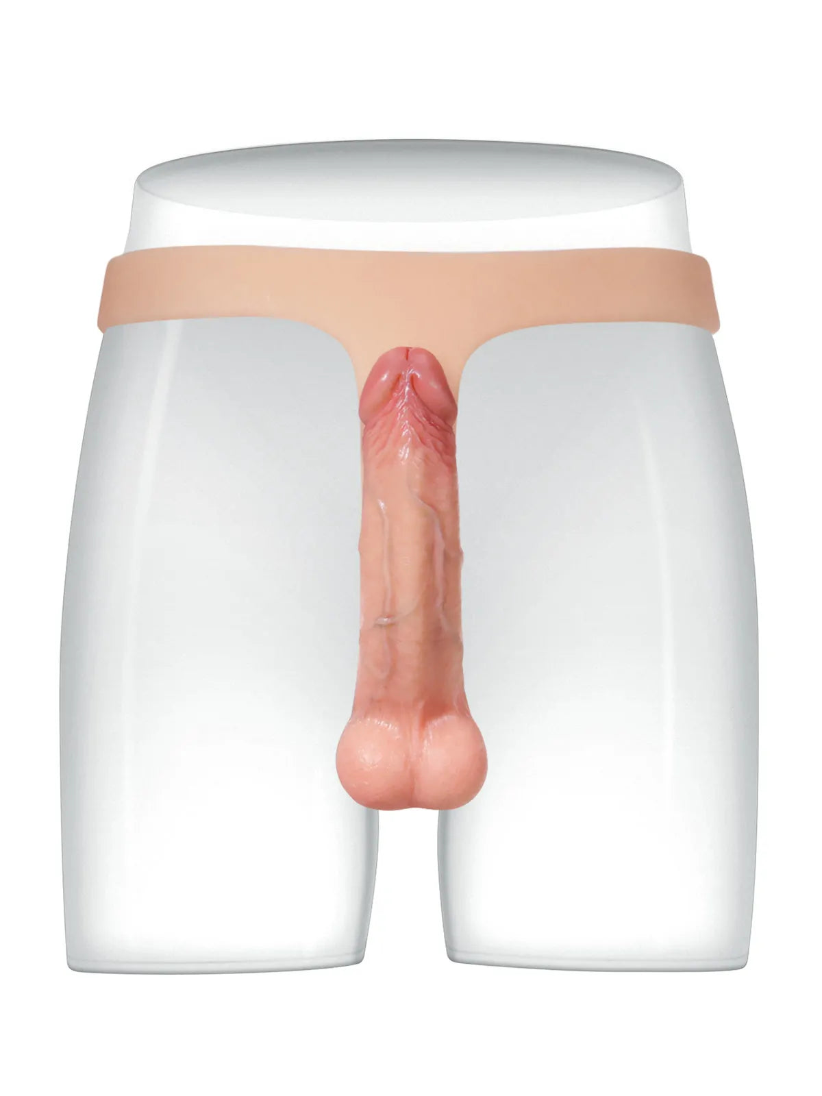 Nathan 6" x 1.6" Ultra-Slim Strap-On Dildo, Solid Shaft and Soft Scrotum
