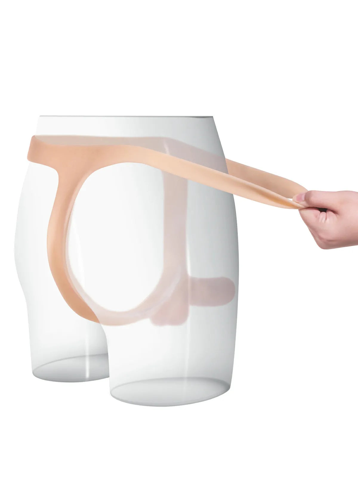 Nathan 6" x 1.6" Ultra-Slim Strap-On Dildo, Solid Shaft and Soft Scrotum