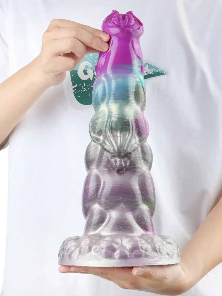 Walter Knotted Horse Dildo, Swollen Knots and Flared Crown, 4 Sizes
