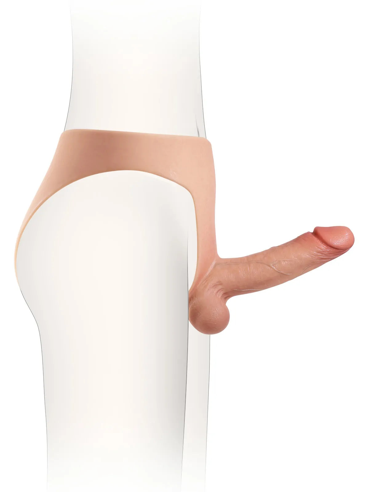 Oscar 6.8" x 1.7" Bendable Wearable Strap-On Dildo, Metal Core and Soft Balls