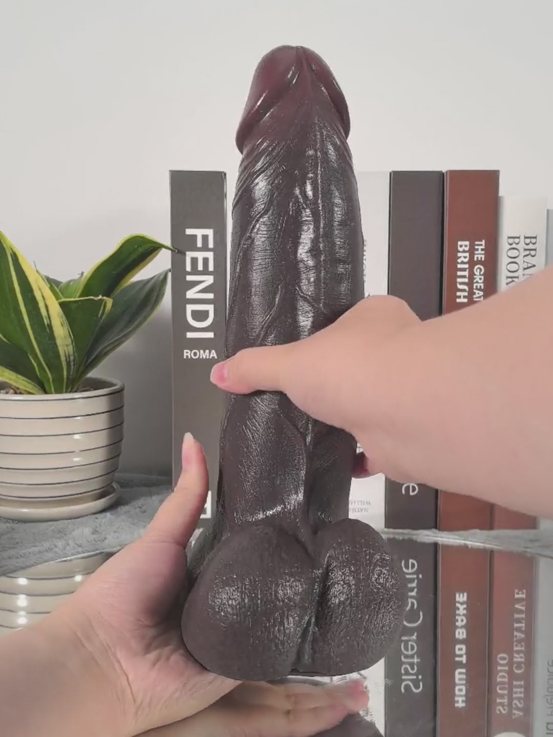 Raptor 10.8" x 2.5" Sliding Skin BBC Dildo, Vac-U-Lock and Moving Balls