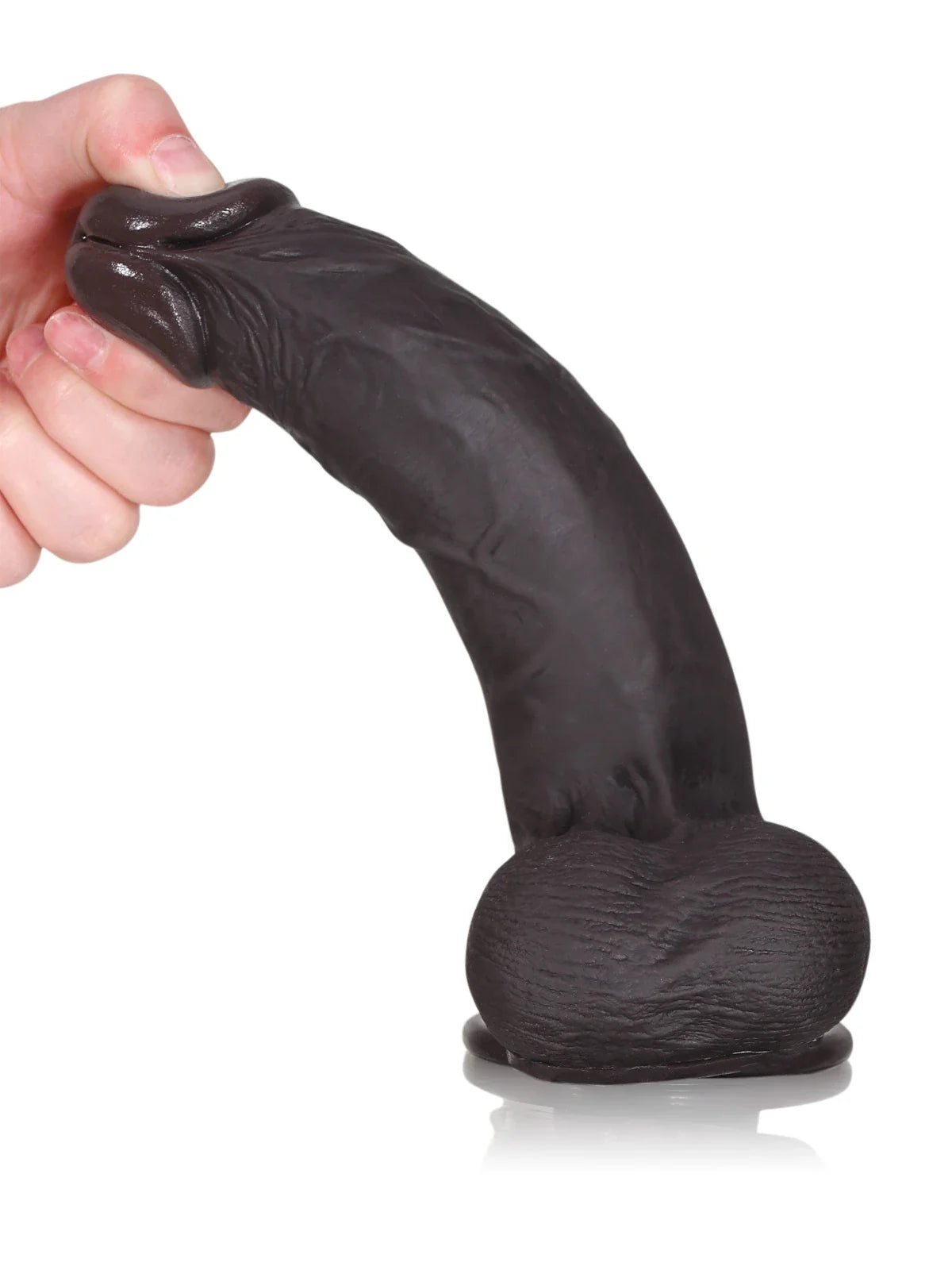 Billy Black 8.7" x 1.7" Uncut Bendable Realistic Black Dildo, Sliding Skin